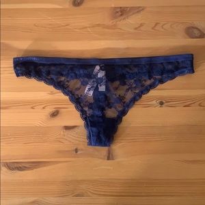 NWT Victoria’s Secret Dark Blue Thong